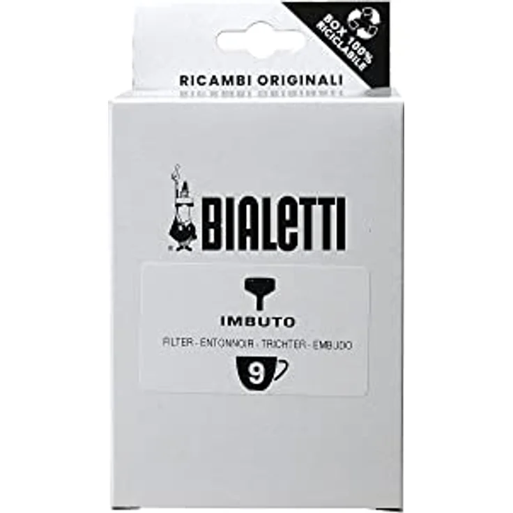 Bialetti Ricambi, Includes 1 Funnel Filter, Compatible with Moka Express and Dama (9 Cups) – Bild 1