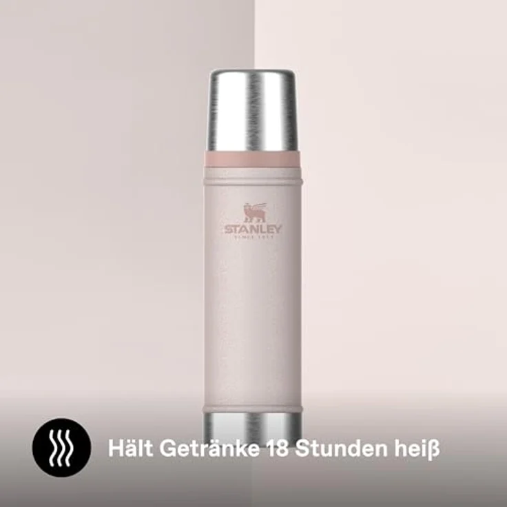 Stanley Classic Legendary 0,59 l Thermoskanne, Edelstahl, hält Getränke bis zu 18 Stunden heiß oder kalt, BPA-frei, spülmaschinenfest, Rosenquarz – Bild 4