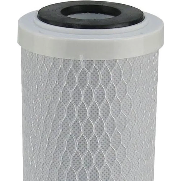 Trinkwasserladen Aktivkohleblock 10" Trinkwasserfilter aus Kokussnussschale, hohe Adsorptionskapazität, für 8.000 Liter Wasser