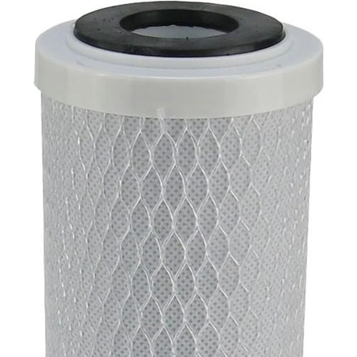 Trinkwasserladen Aktivkohleblock 10" Trinkwasserfilter aus Kokussnussschale, hohe Adsorptionskapazität, für 8.000 Liter Wasser