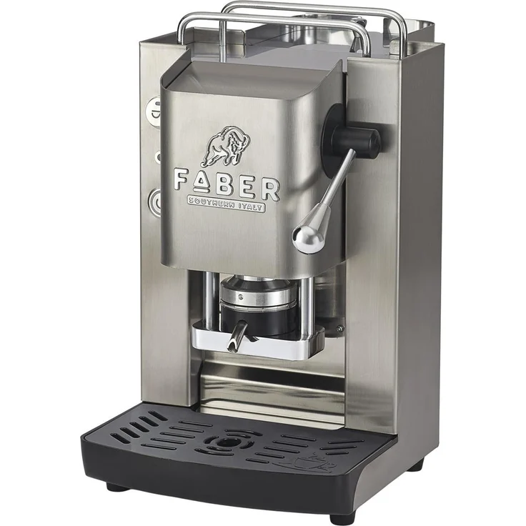 Faber Pro Inox Essential, Kapselmaschine in Matt Satin mit modernem Design
