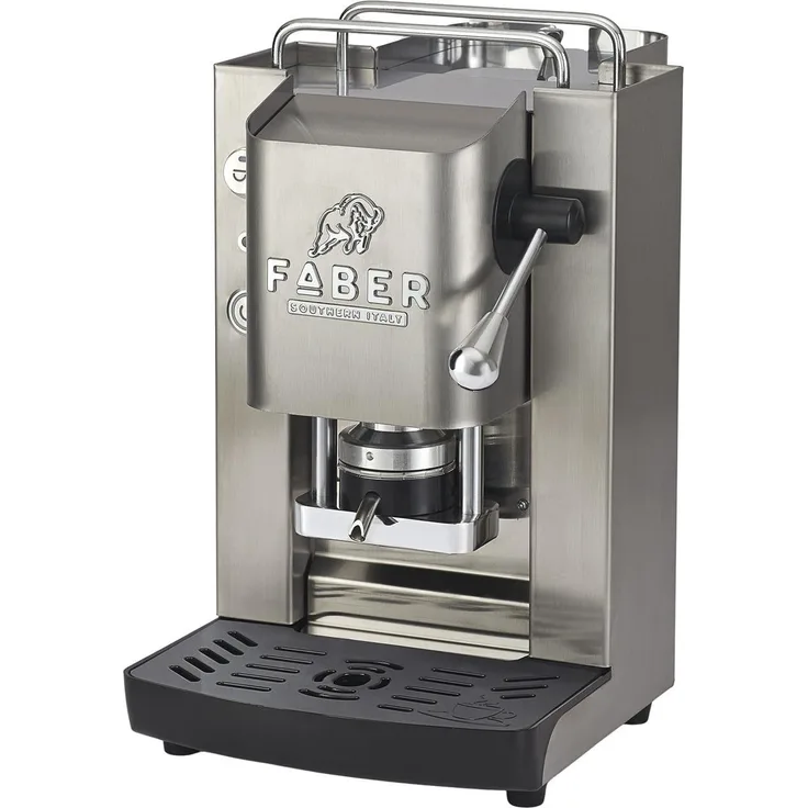Faber Pro Inox Essential, Kapselmaschine in Matt Satin mit modernem Design