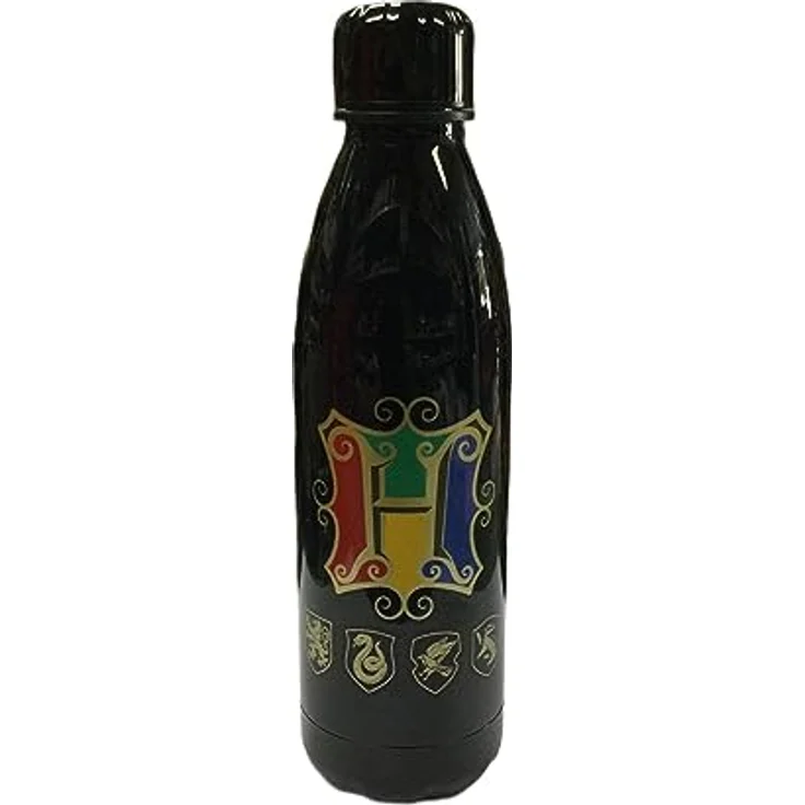 Harry Potter Trinkflasche, 650 ml, Thermoflasche aus Tritan mit Hogwarts Wappen und sicherem Verschluss – Bild 1