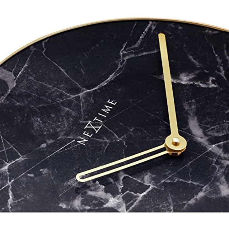 Nextime Wanduhr Marble (40 cm) - NeXtime Wanduhr Marble Ø 40 cm Schwarz Gold – Bild 4