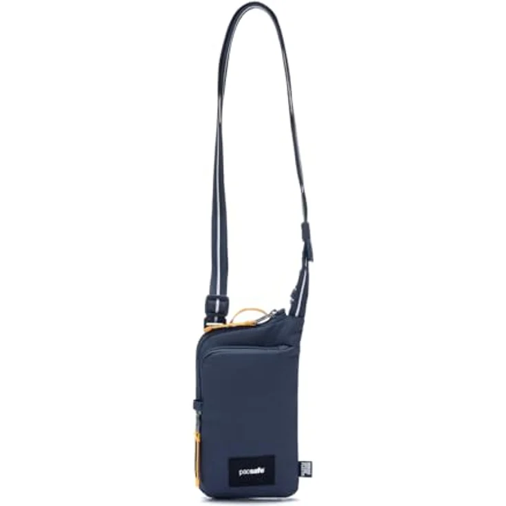 Pacsafe GO Tech, Anti-Diebstahl Handtasche aus reiß- und schnittfestem Material, Blau mit RFID-Schutz – Bild 1