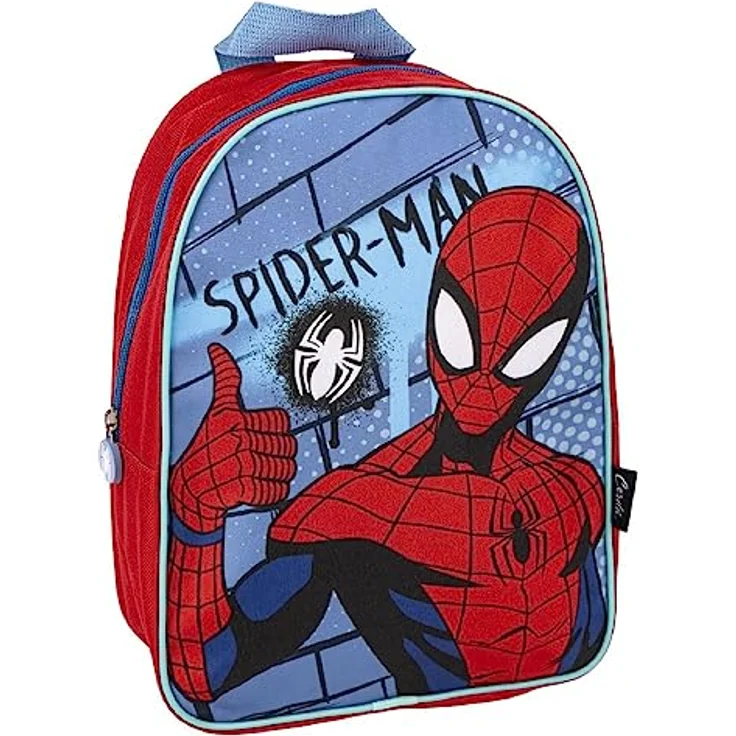 Spiderman Freizeitrucksack, Multifunktionaler Rucksack für Kinder, 29 cm hoch, 22 cm breit, 10 cm tief, 100% Polyester, für Schule und Urlaub – Bild 1