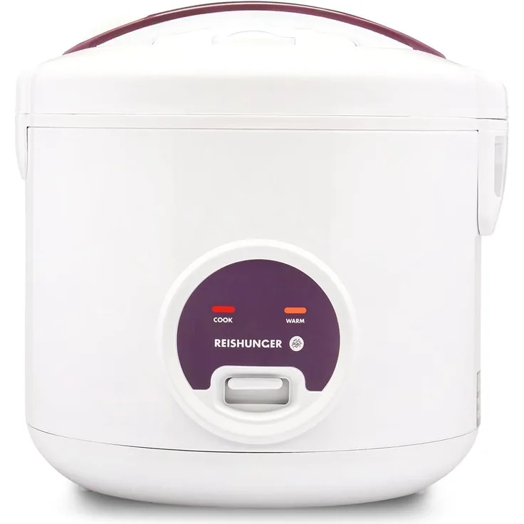 Reishunger Reiskocher - Reiskocher mit Keramikbeschichtung, 1,8 L, 700,00 W, Mit Dampfgarfunktion & Warmhaltefunktion, XXL-Version, schlichtes Design