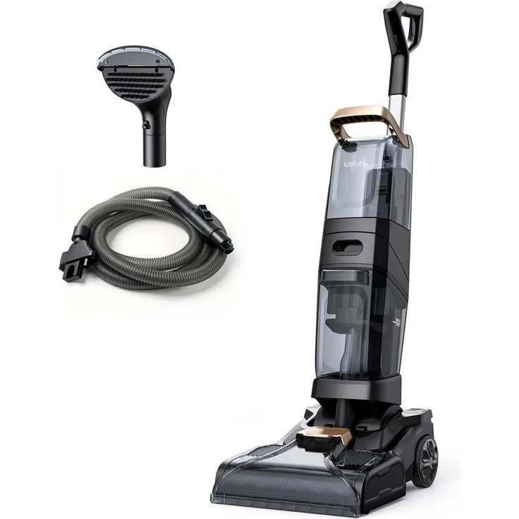 lubluelu X3 Professional Teppichreinigungsgerät, 1200 W, beutellos, Dual-Tank, für Teppiche, Polster und Treppen
