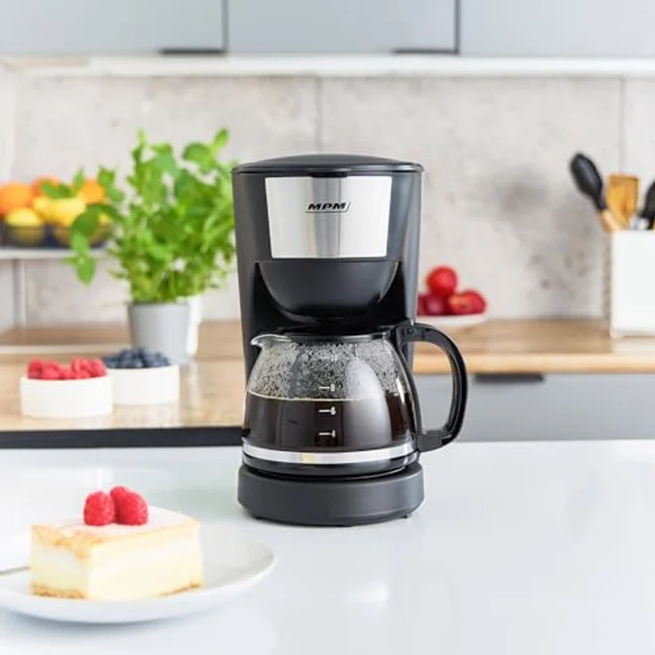 MPM MKW-12 Filterkaffeemaschine, 1,25 Liter mit Tropfstoppsystem und automatischer Abschaltung, schwarz – Bild 9