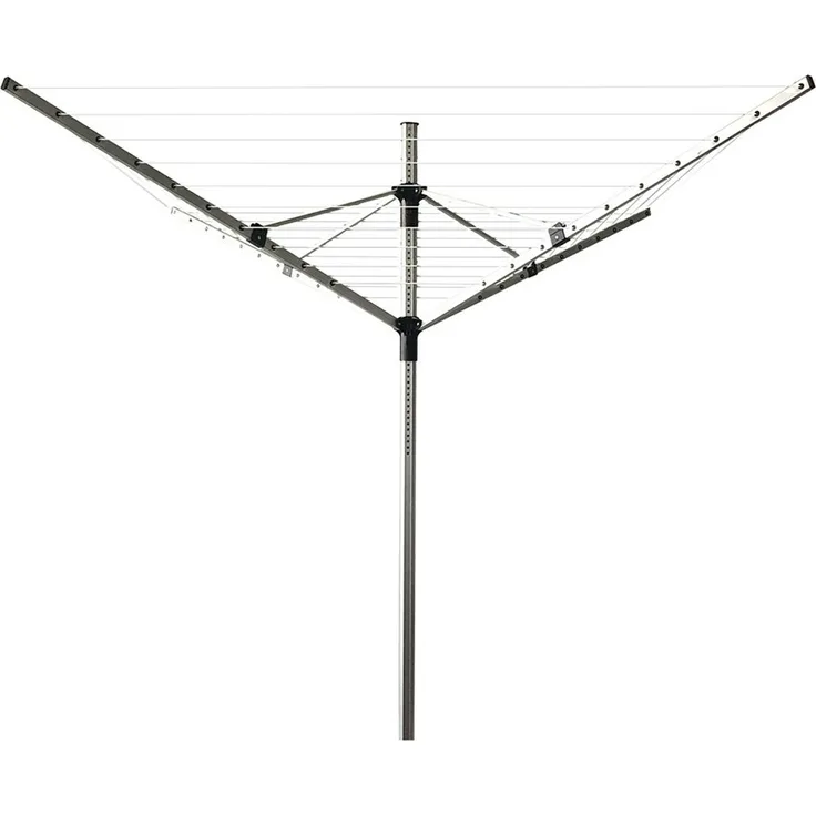 Promis su200 capri vierarmiger Garten-Wäschetrockner, 50 m Trockenraum, Aluminium-Konstruktion, höhenverstellbar