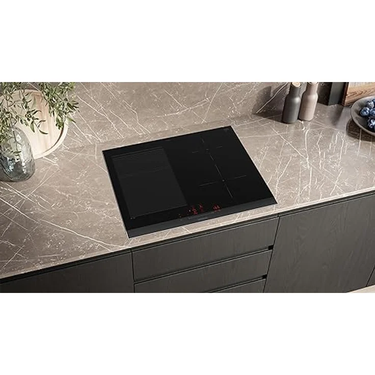 Siemens EX675HEC1E iQ700, Smartes Induktionskochfeld, 60 cm, Schwarz, Mit Rahmen aufliegend, varioInduktion, TouchSlider, Bratensensor Pro - Braten ohne Anbrenngefahr – Bild 3
