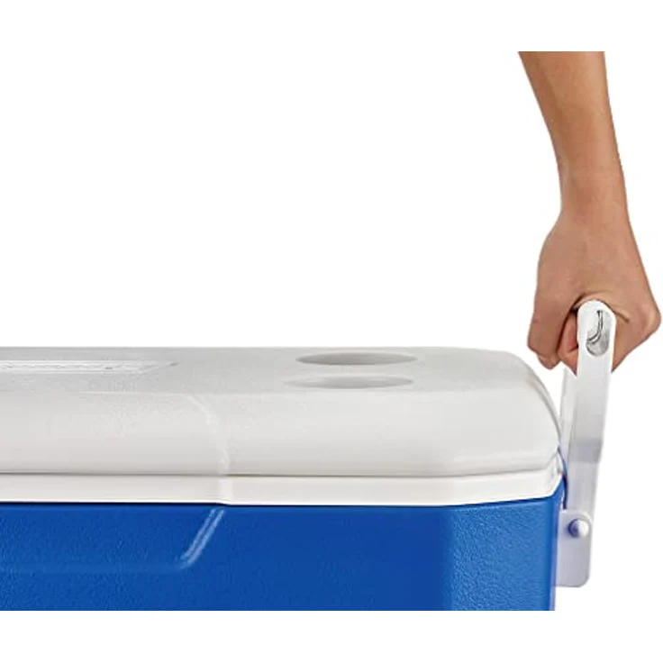 Coleman Kühlbox 48Qt Poly-Lite, 45 Liter Hochleistungskühlbox, kühlt bis zu 3 Tage, mit UV Schutz, Thermobox mit 45L Fassungsvermögen, mobile passiv Eisbox – Bild 2