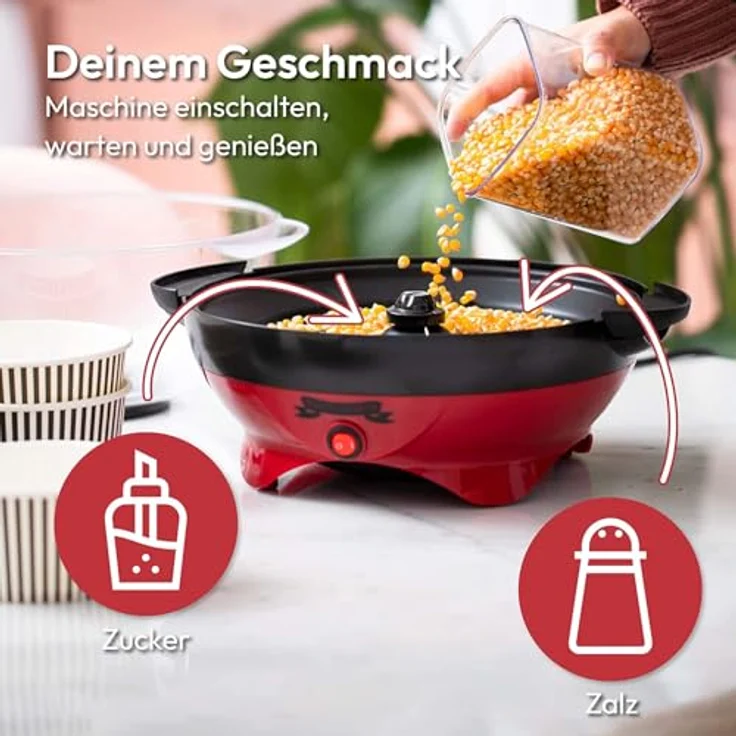 Gadgy Popcornmaschine Gadgy Popcorn Maschine 800W  – Bild 3