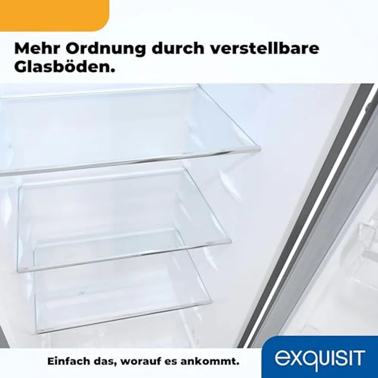 Exquisit Vollraumkühlschrank KS320-V-H-040D inoxlook | Nutzinhalt: 242 L – Bild 8