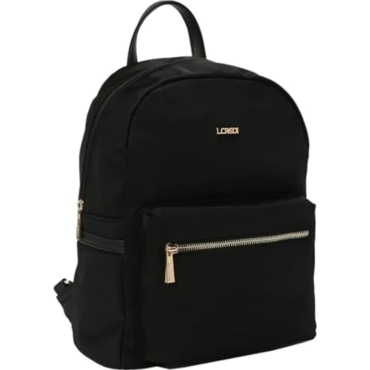 L.Credi Alena City Rucksack, 36 cm, schwarz, 100% Kunstleder, 29 x 15 x 36 cm – Bild 2