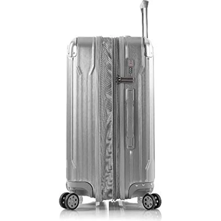 Heys Hartschalen-Trolley Xtrak, 66 cm, 4 Rollen, Reisegepäck Koffer mittel groß TSA Schloss Volumenerweiterung, Metall-Look – Bild 5