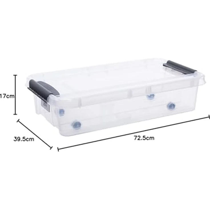 Plast Team Pro Box Aufbewahrungsbox transparent, 31L stapelbar mit QR-Code und Clipsverschluss – Bild 3