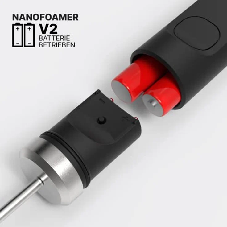 Subminimal NanoFoamer V2 Hand Milchschäumer | Mikrogeschäumte Milch für Premium Barista-Style Kaffeegetränke | AA Batteriebetriebener Milchaufschäumer für Cappuccino, Latte, Heiße Schokolade und mehr – Bild 3