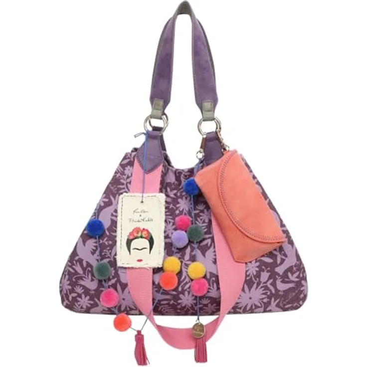 Fritzi aus Preußen Fritzi x Frida Kahlo Izzy Medium Shopper Tasche, 42 cm, mehrfarbig, 100% Polyester, nature folk