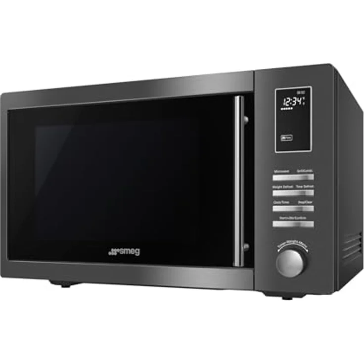 Smeg MOE25B Dark Inox, Solo-Mikrowelle mit 25 Litern, 900 W, LCD-Display, Grillfunktion und Abtaufunktion – Bild 4