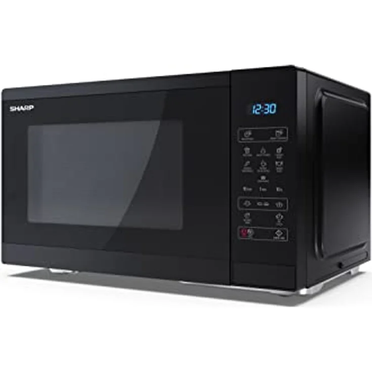 SHARP YC-MS252AE-B Mikrowelle (Mikrowelle: 900W, 11 Leistungsstufen, Auftaufunktion, Abmessungen 47,2 x 28 x 34,5 cm), schwarz – Bild 4
