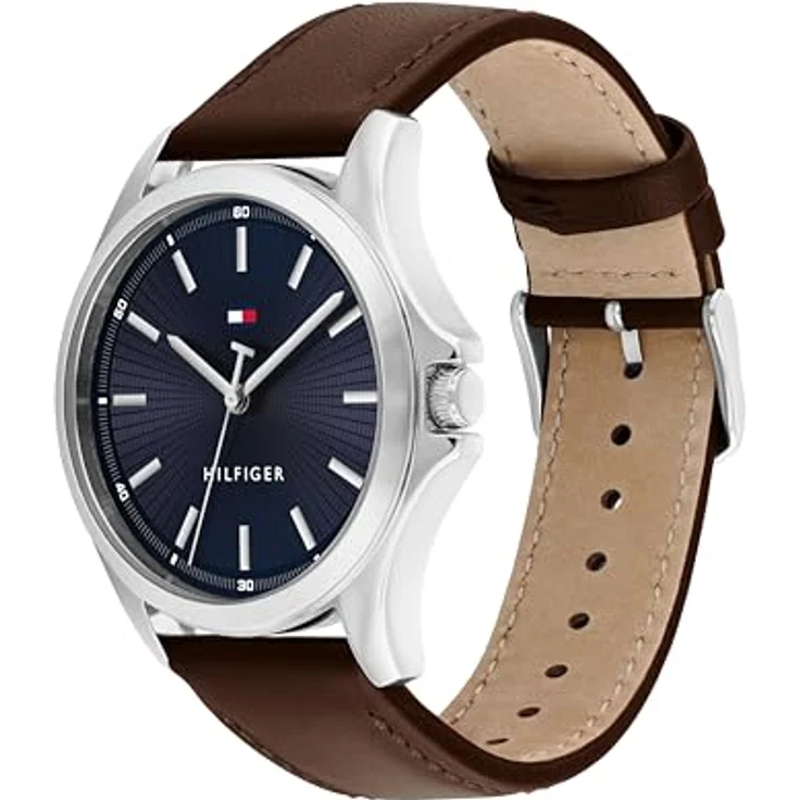 Tommy Hilfiger Uhr mit DREI-Zeiger-Quarzwerk für Herren - Edelstahlgehäuse, blaues Zifferblatt – Bild 2
