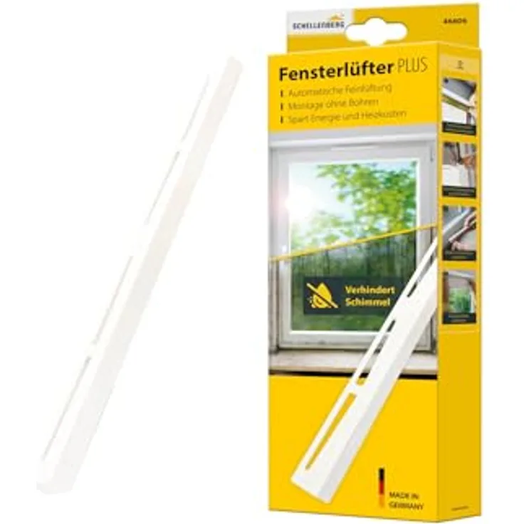 Schellenberg Fensterlüfter Plus 46606, passiver Luftaustausch für gesundes Raumklima, weiß