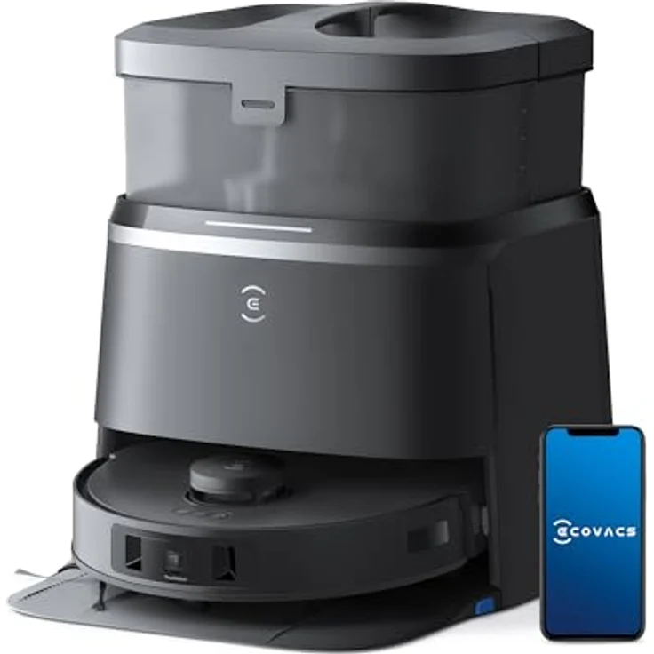 ECOVACS DEEBOT T30 Omni Saugroboter mit Wischfunktion, Mini Station Staubsauger Roboter, 11.000 PA Saugkraft, Adaptive Kantenreinigung mit TruEdge™ Mopping Technolgie, ZeroTangle™ Design – Bild 1