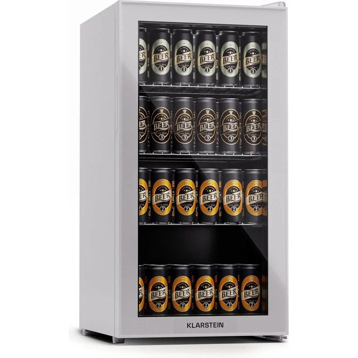 Klarstein Getränkekühlschrank HEA-Bersafe-74-wh 10045533A, 84 cm hoch, 43 cm breit, Bier Hausbar Glastür, leiser und kompakter Weinkühlschrank