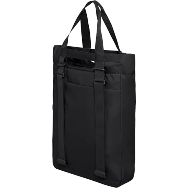 Jack Wolfskin 2-in-1 Umhängetasche/Rucksack EVE, gepolstertes Laptopfach, 15 Liter, Schwarz – Bild 2