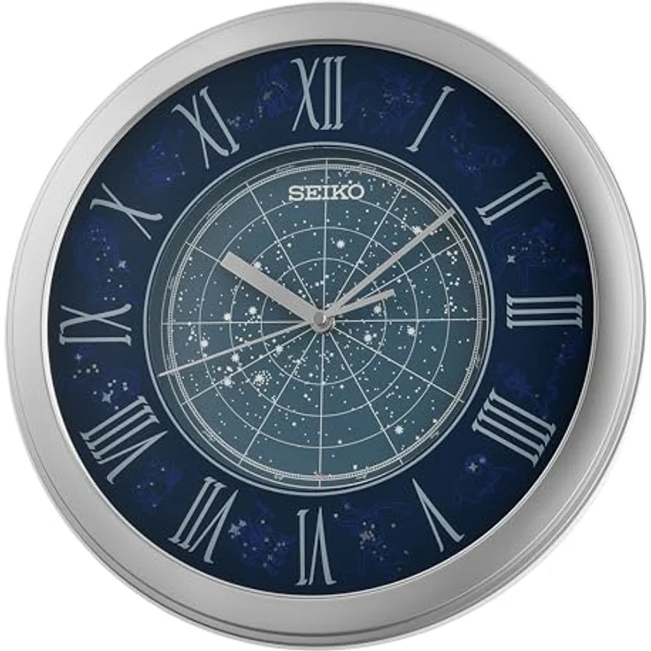Seiko Clocks Wanduhr QHA013S, Plastic case, Auto constant light (Hi / Lo), Ø33 x 4.4 cm – Bild 1
