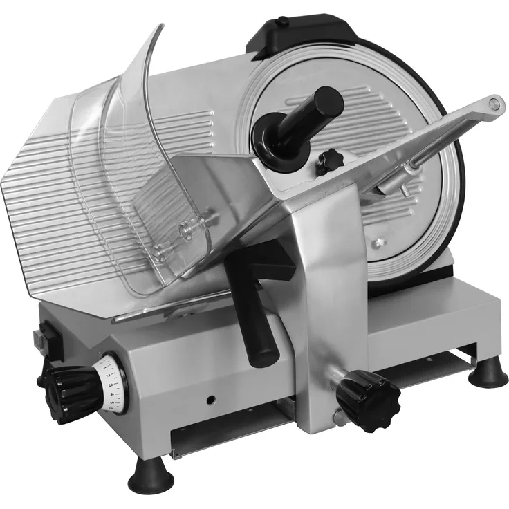 Celme PRO 300-XL Aufschnittmaschine, 300 mm Klinge aus gehärtetem Stahl, elektrischer Antrieb, professionell, antihaftbeschichtet, für Fleisch und Käse