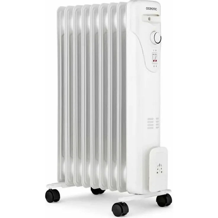 Oceanic 3 Powers Ölradiator, 2000 W mit 9 Heizelementen, elegantes Weißdesign