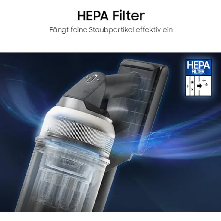 Samsung Akku-Handstaubsauger VS70H28HFC/WD, handlich und leicht, mit Teleskopsaugrohr und waschbarem Filter – Bild 5