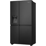 Hisense RS818N4TFC Side by Side – Kühl-Gefrierkombination, EEK C, Eis-Wasserspender, LED Display, Total No Frost, Multi Air Flow, Fast Freeze, schwarz