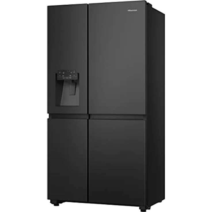 Hisense RS818N4TFC Side by Side – Kühl-Gefrierkombination, EEK C, Eis-Wasserspender, LED Display, Total No Frost, Multi Air Flow, Fast Freeze, schwarz – Bild 1