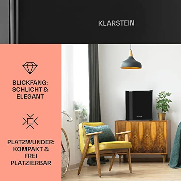 Klarstein Mini Kühlschrank 30L, leiser Skincare Kühlschrank für Getränke & Kosmetik, verstellbare Ablagen, 5-15°C, ideal für kleine Räume – Bild 3