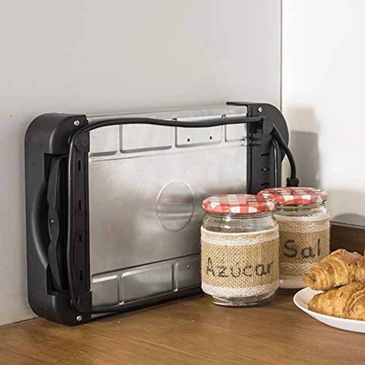 Cecotec Turbo EasyToast Basic Flachtoaster. 3 Quarzheizkörper, 6 Leistungsstufen, Krümelschublade, Kabelaufwickler , Finish aus hitzebeständigem Kunststoff, 900 W. – Bild 6