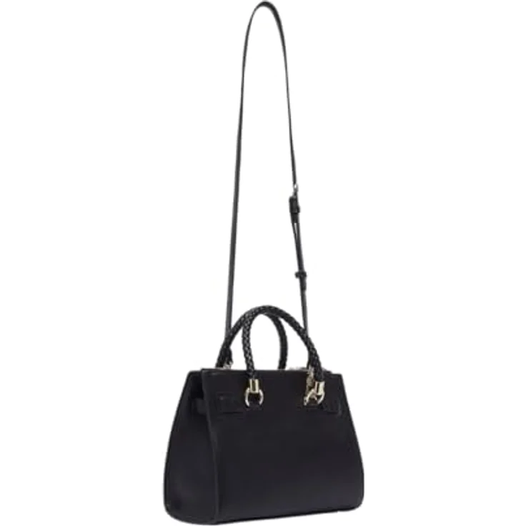 Liu Jo Handtasche Satchel, S, unifarben genarbt in Nero mit abnehmbarem Schulterriemen und Magnetverschluss – Bild 3