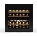 Klarstein Rhone 36 Duo Weinkühlschrank, 36 Flaschen, 2 Zonen, 5-22 °C, LED-Steuerung, UV-Schutz, Weiß, leiser Betrieb