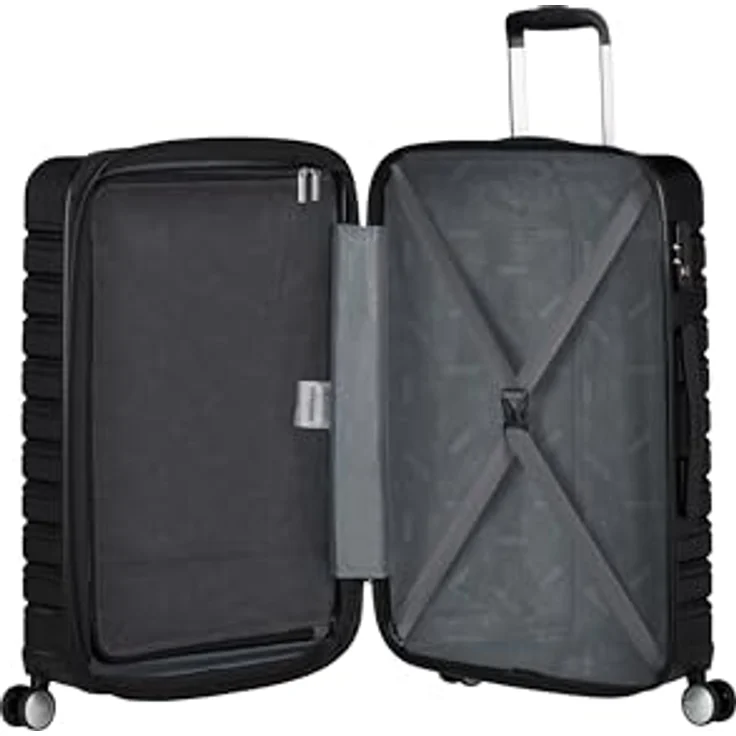 American Tourister Flashline - Spinner M, Koffer, 67 cm, 69/75 L, Schwarz (Shadow Black) – Bild 5