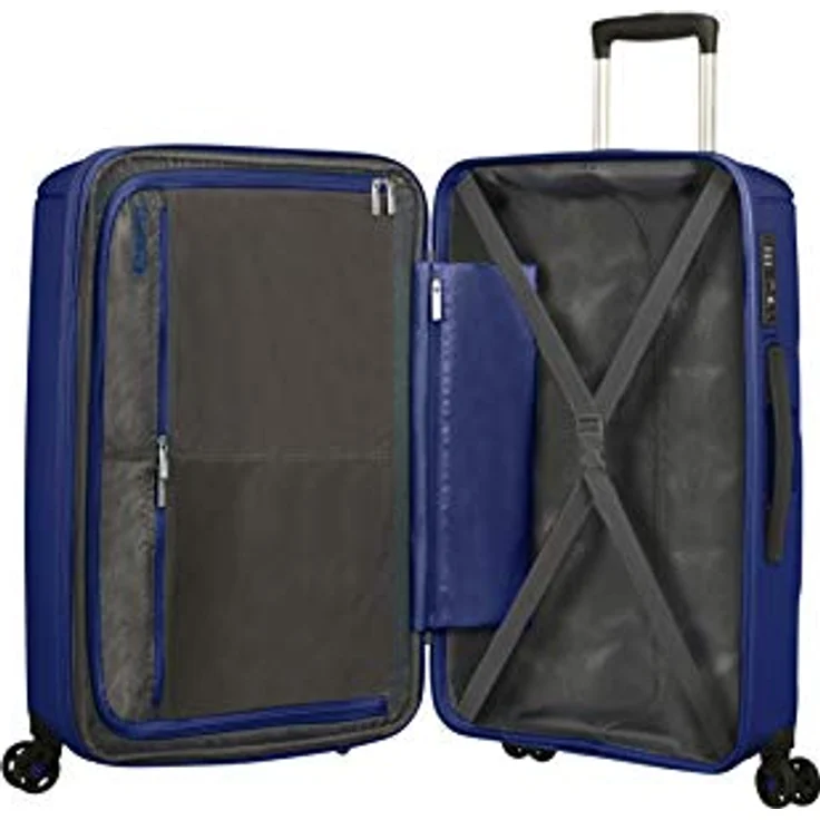 American Tourister Sunside - Spinner M Erweiterbar Koffer, 67.5 cm, 72.5/83.5 L, Blau (Dark Navy) – Bild 3