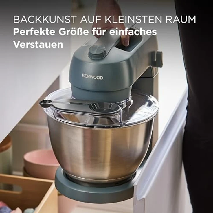 Kenwood Go Küchenmaschine KZM35.000GY, platzsparend, Metallgehäuse, 800W, Blau – Bild 2