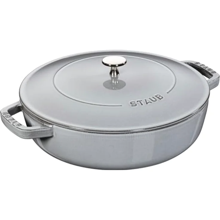 Staub Bräter mit Chistera, induktionsgeeignet, Gusseisen, Graphitgrau, 28 cm, 1 Einheiten – Bild 2