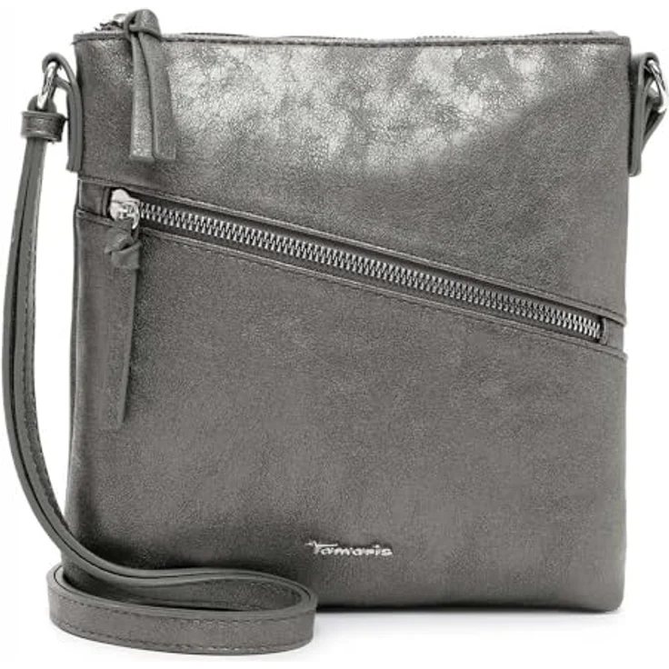 Tamaris Alessia Umhängetasche Crossover Bag, Darksilver, 22x24x3 cm, mit verstellbarem Schulterriemen und mehreren Fächern – Bild 1