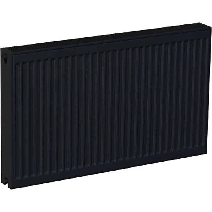 Sanicomfort Universal-Flachheizkörper Typ DK (22), 62 cm x 140 cm, Schwarz Matt, aus hochwertigem Stahl für Wohlfühlwärme