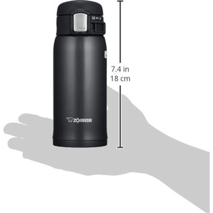 ZOJIRUSHI Thermoskanne Getränke, Edelstahl, Schwarz Glanz, 6.5 x 7 x 17.5 cm – Bild 3
