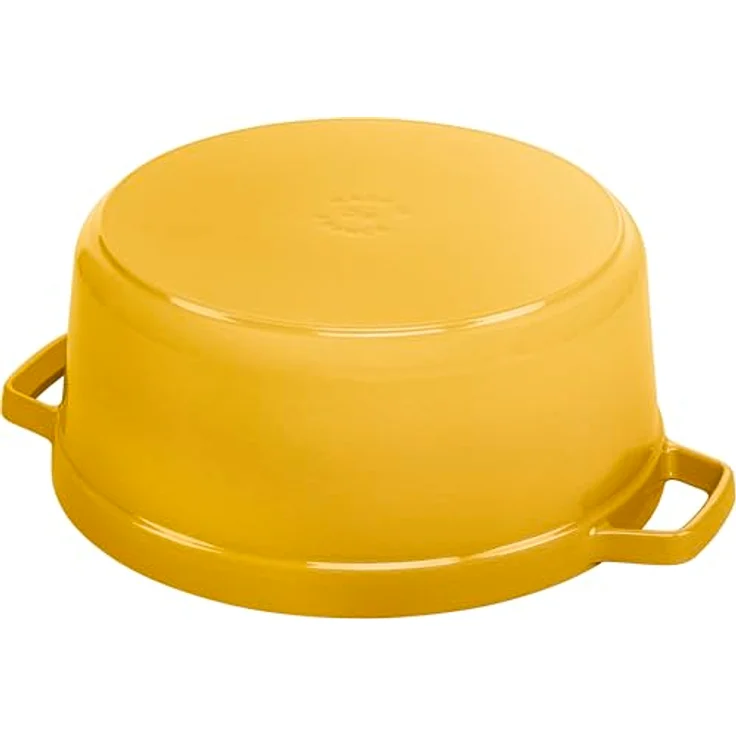 STAUB Gusseisen Bräter/Cocotte, Rund 26 cm, 5,25 L, Aromaregen Funktion, Made in France, Citron, Gelb – Bild 2