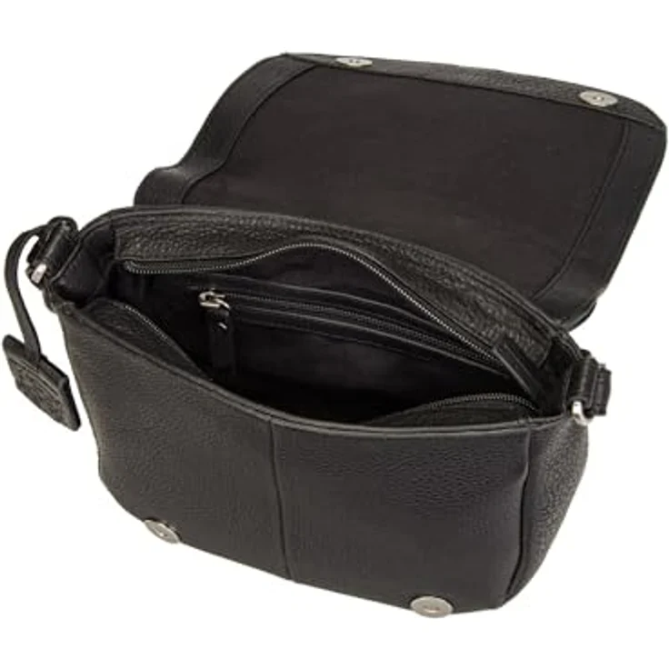 Burkely Soft Skylar Umhängetasche, 100% Leder, schwarz, 21 cm x 8.5 cm x 16 cm – Bild 4