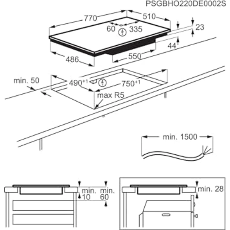 AEG Induktions-Kochfeld 5000 OIO84A00IB, Öko-Timer, Kindersicherung, Rahmenlos, Schwarz – Bild 6